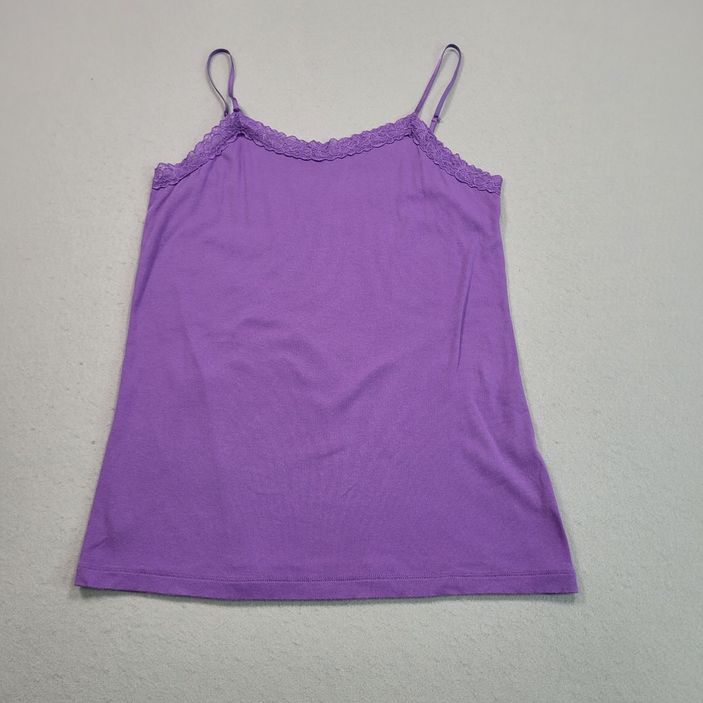 Gap Purple Lace Trim Cami Camisole Tank Top XL Adjustable Straps